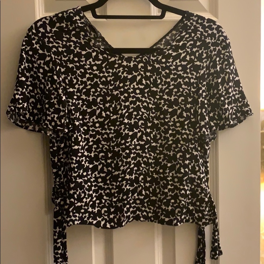 Zara flowy tie crop top